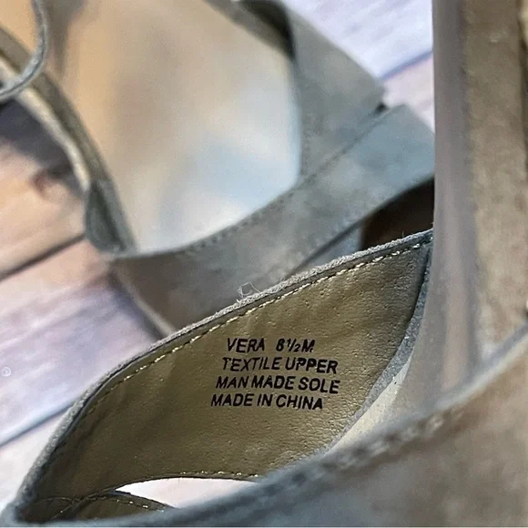 Kaari Blue Vera Size 8.5 Olive Green Suede Platform Espadrille Jute Heel - Picture 9 of 14